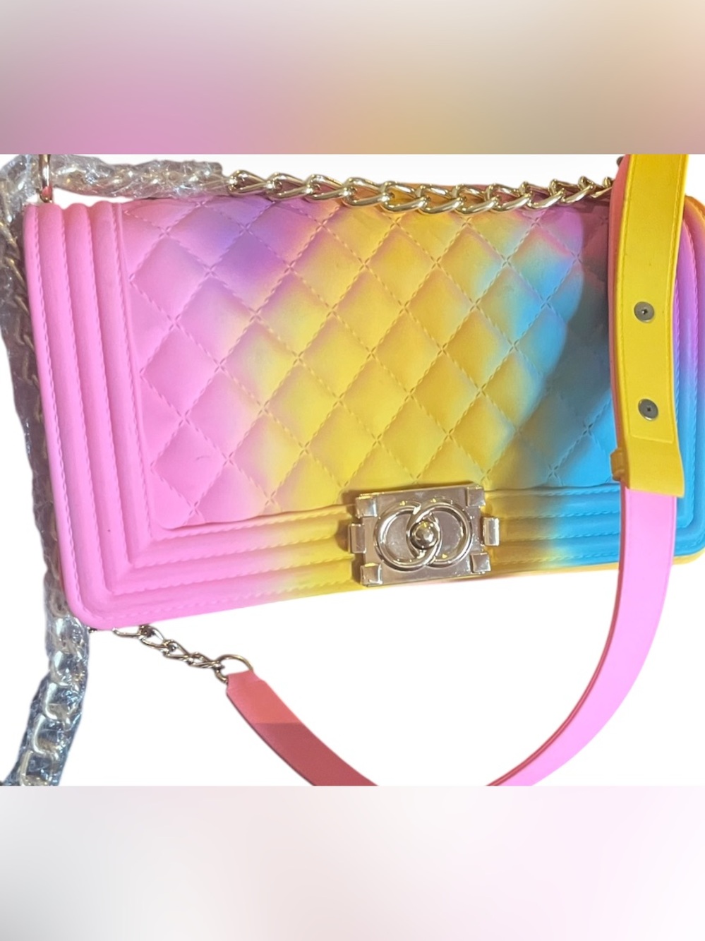 Jelly pastel cross-body handbags we love cotton candy